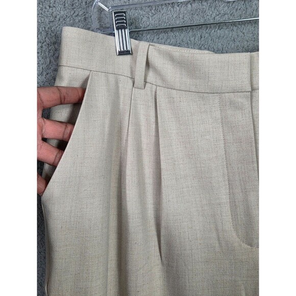 A&F Wide Leg Pants Quinn Tailored Straight Sz 16R/18R Oatmeal Office Siren - Picture 6 of 11